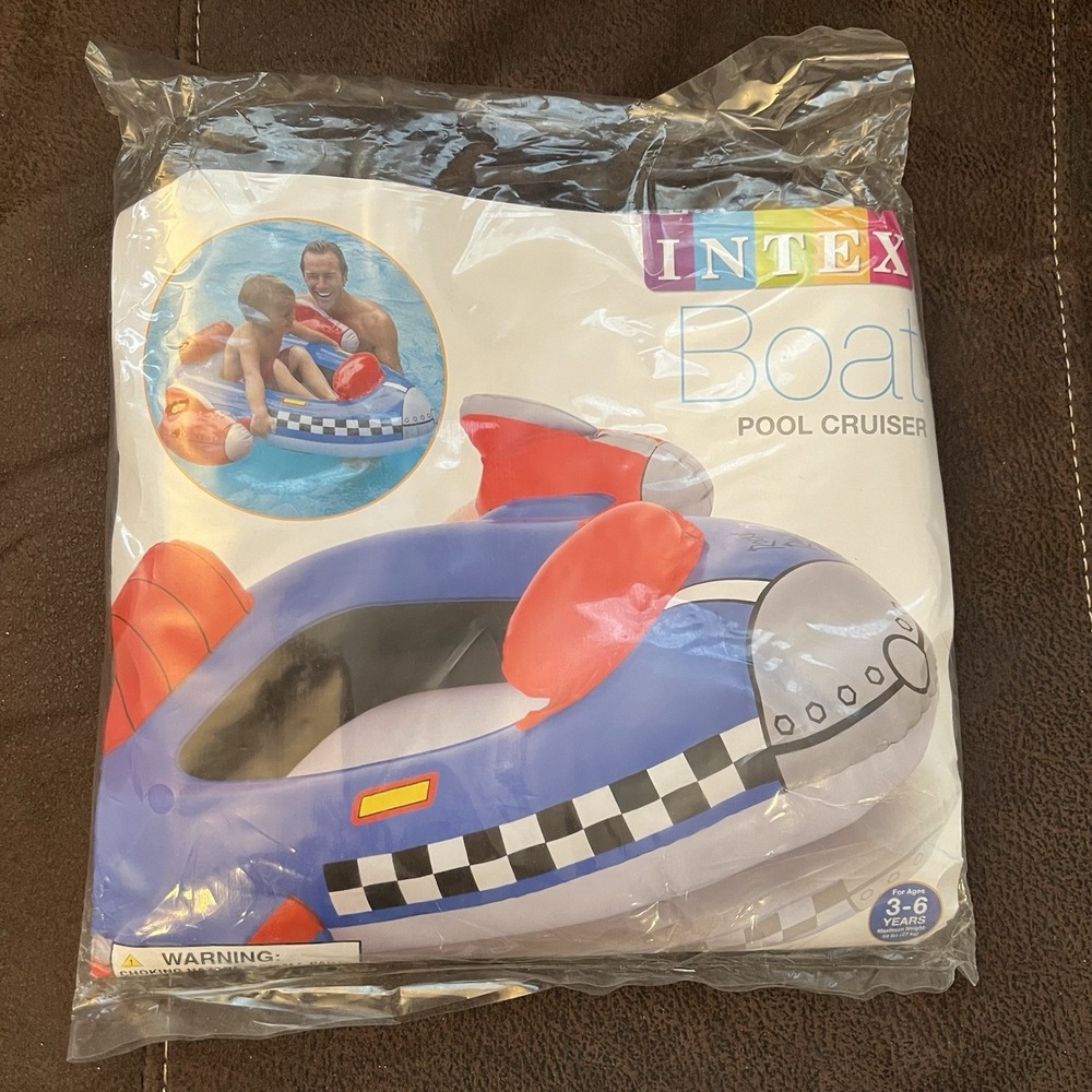 NEW‎ Intex Boat Pool Cruiser Inflatable Swimming Pool Float Airplane